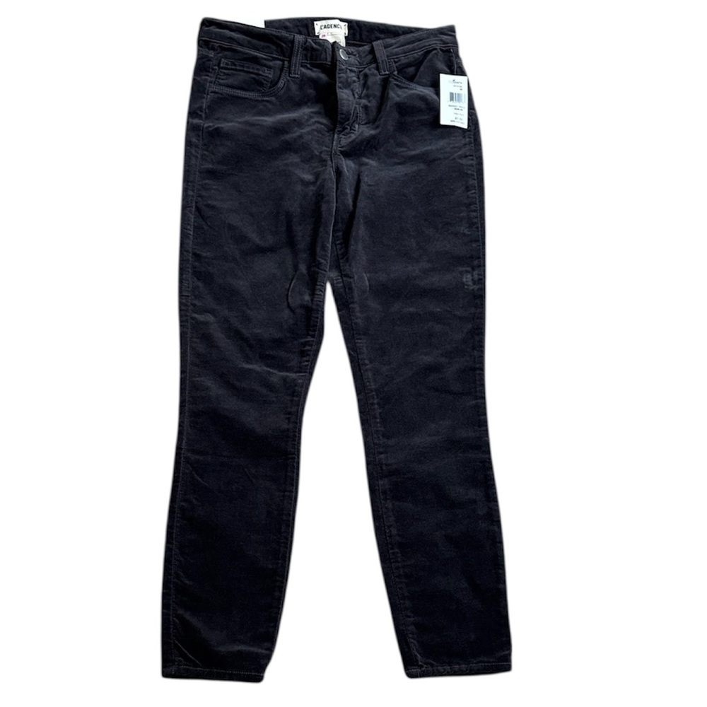 NWT New L’agence Margot high rise skinny velvet pants in greystone sz 28